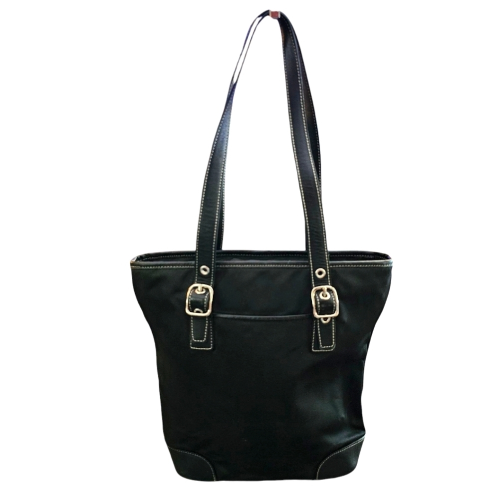 Coach Nylon Leather Trim Shoulder/Handbag #4487